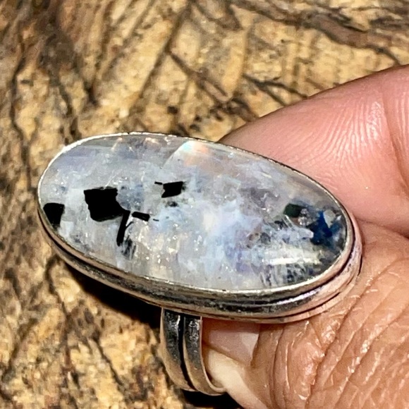 Rainbow Moonstone “The Visionary Stone” Ring 7 1/4 - Picture 14 of 14